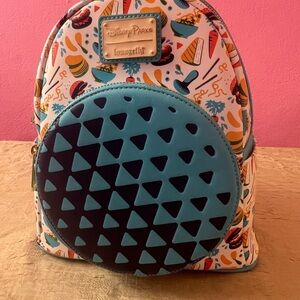 Loungefly Disney Blue and White Backpack